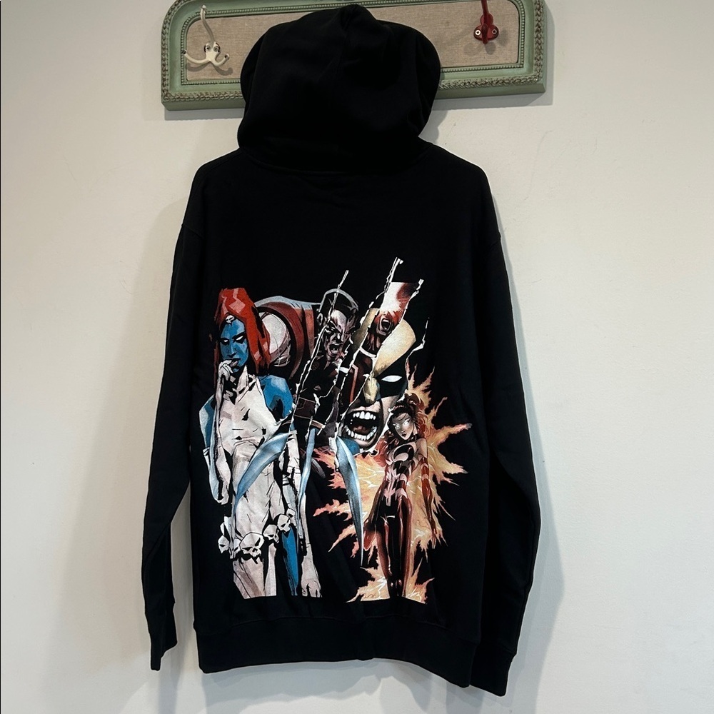 X-Men x Civil Regime Black Graphic Hooded sweatshirt small new w tags